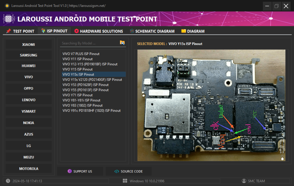 Laroussi Android ISP test point Tool